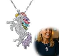 SUJEBKC 1psc Horse Riding Horses Necklace Girl Unicorn Necklace School Enrollment Gift for Girls First Day Gift School Baby Gift Ideas