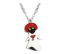 SUJEBRAN 2 Pack Kingdoms Hearts Sora Cosplay Necklace Keychain Kingdoms Hearts Key Chain Accessories Jewellery (Silver-3)