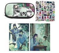 SUJEBRAN 3 The Apothecary Diary Pencil Case Book Stickers, Anime Pen Pouch Art Book 60-Decals Merch, Full Color Stationery Set (Multicolor04)