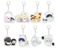 SUJEBRAN 8 Love Deepspace Figures Keychain Love Deepspace Keyring Sylus Rafayel ShenXingHui Zayne Caleb Cosplay Accessories