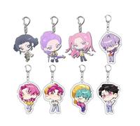 SUJEBRAN 8 Set GhostsHunter Figures Keychain GhostsHunter Cosplay Accessories Keyring