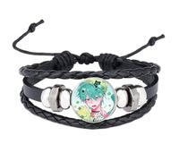 SUJEBRAN Alien Stages Leather Bracelet Multilayer Woven Vintage Bangle Alien Stages Adjustable Length Woven Leather Bracelet Jewellery (01)