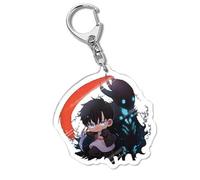 SUJEBRAN Anime Solo Levelings Keychain Solo Levelings Cute Figures Collection Solo Levelings Acrylic Key Ring Bag Pendant for Boys Fans (06)