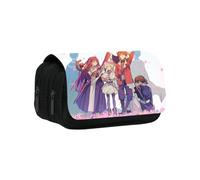SUJEBRAN Frieren Anime Pencil Case Frieren Figure Pen Pouch Double Layered Flip Pen Case Unisex (Multicolor04)