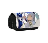 SUJEBRAN Frieren Anime Pencil Case Frieren Figure Pen Pouch Double Layered Flip Pen Case Unisex (Multicolor03)