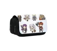 SUJEBRAN Frieren Anime Pencil Case Frieren Figure Pen Pouch Double Layered Flip Pen Case Unisex (Multicolor01)