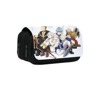 SUJEBRAN Frieren Anime Pencil Case Frieren Figure Pen Pouch Double Layered Flip Pen Case Unisex (Multicolor02)
