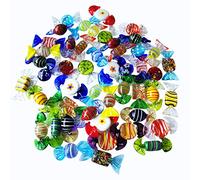 Sujeetec 24pcs Handmade Vintage Murano Style Various Glass Sweets Glass Candy Ornaments for Home Party Wedding Christmas Xmas Tree Festival Decorations Gift