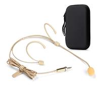 Sujeetec Headset Microphone - Discreet Dual Ear Hook Headworn mic Ideal for Sennheiser Wireless Bodypack Transmitter for Lectures, Theater, Podcasts With Rugged Storage Case