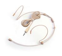 Sujeetec Microphone Headset Discreet Headworn Earset Over Ear Mic for Portable Voice Amplifier, Ideal for Lectures - Beige