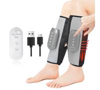 SUJFEE Leg Massagers for Pain and Circulation with Heat Cordless Electric Calf Massagers with Remote Control,5 Intensity Levels, 3 Massage Modes,15Min Auto-Off Air Compression Massager（Pair）