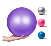 SUJIBHI 25cm Soft Pilates Ball 9 Inch Exercise Mini Barre Ball Gym Small Anti Burst Inflatable Straw for Yoga,Pilates,Core Training,Physical Therapy and Balance (Purple)