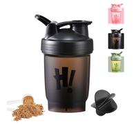 SUJIBHI Protein Shaker Bottle 350ml with Mixball Plastic Workout Water Bottle Leakproof Flip On Lid Drinks Bottles for Gym Sports Protein Supplement Fitness (Black)