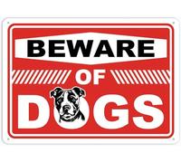 SUJN ART Beware Of Dogs Sign Outdoor Metal Sign - 12 X 8 Metal Signs For Business, Workplace, Office, Home, Delivery Signs, Road Signs, Garden Signs