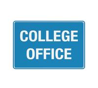 SUJN ART College Office Sign For House Door Office Business Yard,Metal Aluminum Rust Free Sign - 12x16 Inches, Pre-Drilled Holes, Weather Resistant