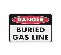 SUJN ART Danger Buried Gas Line Sign 12X8 Inch Aluminum Uv Ink Printed For House And Business