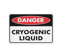 SUJN ART Danger Cryogenic Liquid Sign Funny Decor For House Door Office Business Yard,Metal Aluminum Rust Free Sign - 12x16 Inches, Pre-Drilled Holes, Weather Resistant