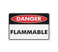 SUJN ART Danger Flammable Sign Outdoor Metal Sign - 12 X 8 Metal Signs For Business, Workplace, Office, Home, Delivery Signs, Road Signs, Garden Signs