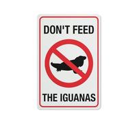 SUJN ART Don't Feed The Iguanas Sign 12x16 Inches Rust Free Aluminum