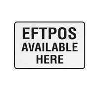 SUJN ART Eftpos Available Here Sign For House 12x16 Inches Yard Sign, Premium Aluminum, Sun-Proof, Rust-Free