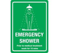 SUJN ART Emergency Shower For House 12x16 Inches Yard Sign, Premium Aluminum, Sun-Proof, Rust-Free