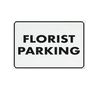 SUJN ART Florist Parking Sign For House 12" X 8" Yard Sign, Premium Aluminum, Sun-Proof, Rust-Free