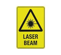 SUJN ART Laser Beam Sign 8"X12" Rust Free Aluminum Signs Outdoor, Metal Tin Sign For Home, Business, Yard