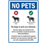 SUJN ART No Pets No Dogs Or Pets Allowed For House Door Office Business Yard,Metal Aluminum Rust Free Sign - 12x16 Inches, Pre-Drilled Holes, Weather Resistant