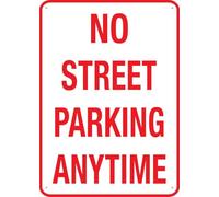 SUJN ART No Street Parking Anytime For Business 12x16 Inches Rust Free Aluminum Uv Printed,4 Pre-Drilled Holes.Durable/Weatherproof