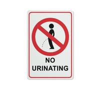 SUJN ART No Urinating Sign 12X8 Inch Aluminum Uv Ink Printed For House And Business