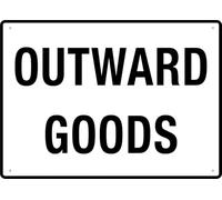 SUJN ART Outward Goods Sign 12x16 Inches Rust Free Aluminum Signs Outdoor, Metal Tin Sign For Home, Business, Yard