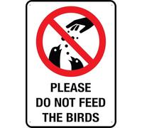 SUJN ART Please Do Not Feed The Birds Sign Warning Tin Sign Home Kitchen Farm Garden Garage Wall Decor 12x16 Inches