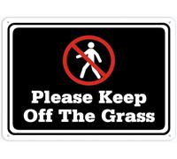 SUJN ART Please Keep Off The Grass Sign Outdoor, Uv Printed Rust Free Aluminum 12 X 8 In,Yard Sign For Home, Business, Driveway Alert