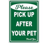 SUJN ART Please Pick Up After Your Pet No Dog Poop Outdoor Signs Aluminum 12x16 Inches Uv Ink Printed For House And Business