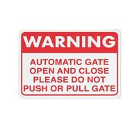 SUJN ART Warning Automatic Gate Sign 12x16 Inches Tin Sign Great For Garden And Yard Wall Decor