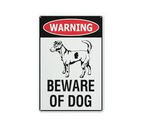SUJN ART Warning Beware Of Dog Jack Russell Terrier Sign For Business 8"X12" Rust Free Aluminum Uv Printed,4 Pre-Drilled Holes.Durable/Weatherproof