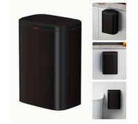 SUJOSAJU 8L Stainless Steel Kitchen Compost Bin Kitchen Bin Under Kitchen Counter Bins, Hanging Trash Can Wall Mounted Garbage Can with Lid trash can, Sleek Design Easy Assembly 22x15.7x31.3cm