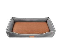 SUJOSAJU Durable Dog Bed with Sides and Summer Sleeping Mat for Dogs up to 77Lbs,Washable Non-Slip Dog Pad with Bonus Bone Toy for Hot Weather Relief(100x70x16cm)