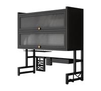 SUJOSAJU Space-Saving Over Sink Dish Drying Rack with Cover, Multi-Purpose Drainer for Dishes, Cups & Bowls - Includes Utensil Holder & Drip Tray - Perfect for Small Kitchens