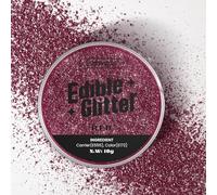 Sujoygar® Christmas Red Edible Glitter for Cocktails, Drinks, Cakes, Cookies | Luster Red Drink Glitter Dust Edible for Christmas Valentines Party Decorations | Edible Drink Glitter | 10g(50 Servings)