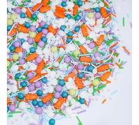 Sujoygar Easter Sprinkles, 130g Edible Green Blue Purple Sprinkles, Edible Carrot Rabbit Cake Decorations for Cupcakes Topper Cake Baking On Easter Themed Spring Party Decor