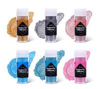Sujoygar® Gold Silver Pink Blue Edible Glitter for Drinks, Cakes, Cocktails, Cookies | 5g * 6 Colors Set | Cake Glitter Dust Edible | Luster Dust for Cakes Party Decorations