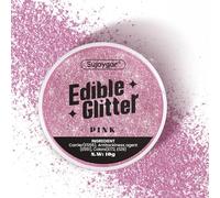 Sujoygar® Pink Edible Glitter for Cocktails, Drinks, Cakes & Cookies | Pink Luster Dust Edible for Baby Shower Girls Party Decorations | Edible Drink Glitter | 10g(50 Servings)