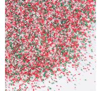 Sujoygar Red Green and White Cake Sprinkles, 130g Edible Christmas Sugar Sprinkles for Cake Decorating Cupcake Topper Cocktail Rimming Sugar On Christmas Themed Party Cakes And Bakes