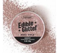 Sujoygar® Rose Gold Edible Glitter for Cocktails, Drinks, Cakes & Cookies | Luster Drink Glitter Dust Edible for Gender Reveal, Birthday, Baby Shower Party Decorations | Edible Drink Glitter | 10g