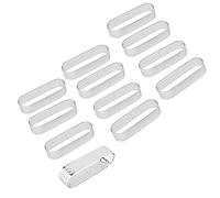 Sujurio 12Pcs Oval Tartlet Molds French Dessert Mousse Fruit Pie Tart Ring Quiche Cake Mold, Stainless Steel Tart Mousse Ring