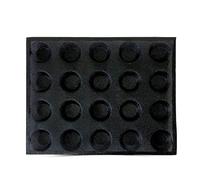 Sujurio 20-Hole Silicone Mold Cake T Mini Pizza Model Round Bread Hamburger Mold Non-Stick Baking Tray Tool