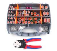 Sujurio 338Pcs Dt Deutsch Connector Kit - 2 3 4 6 8 12 Pin Connectors Car Electrical Connector