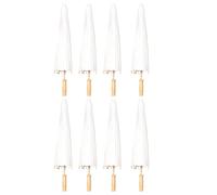 Sujurio 8PCS Paper Parasol Wedding Umbrella Party Favor 60cm Bamboo Umbrellas for Bridal Shower Centerpieces Photo Props