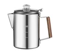 Sujurio Coffee Percolators Stovetop for Camping, Percolator Coffee Pot Stainless Steel Coffee Maker Outdoors Home 9 Cup